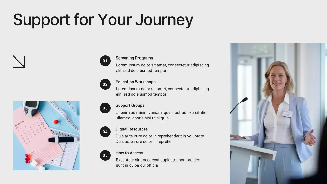 White and Black Modern Minimalist Preventing Diabetes Presentation