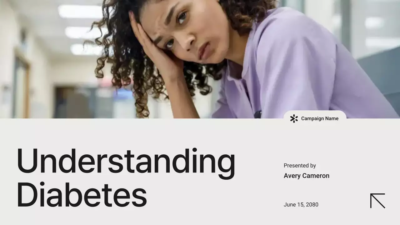 White and Black Modern Minimalist Preventing Diabetes Presentation