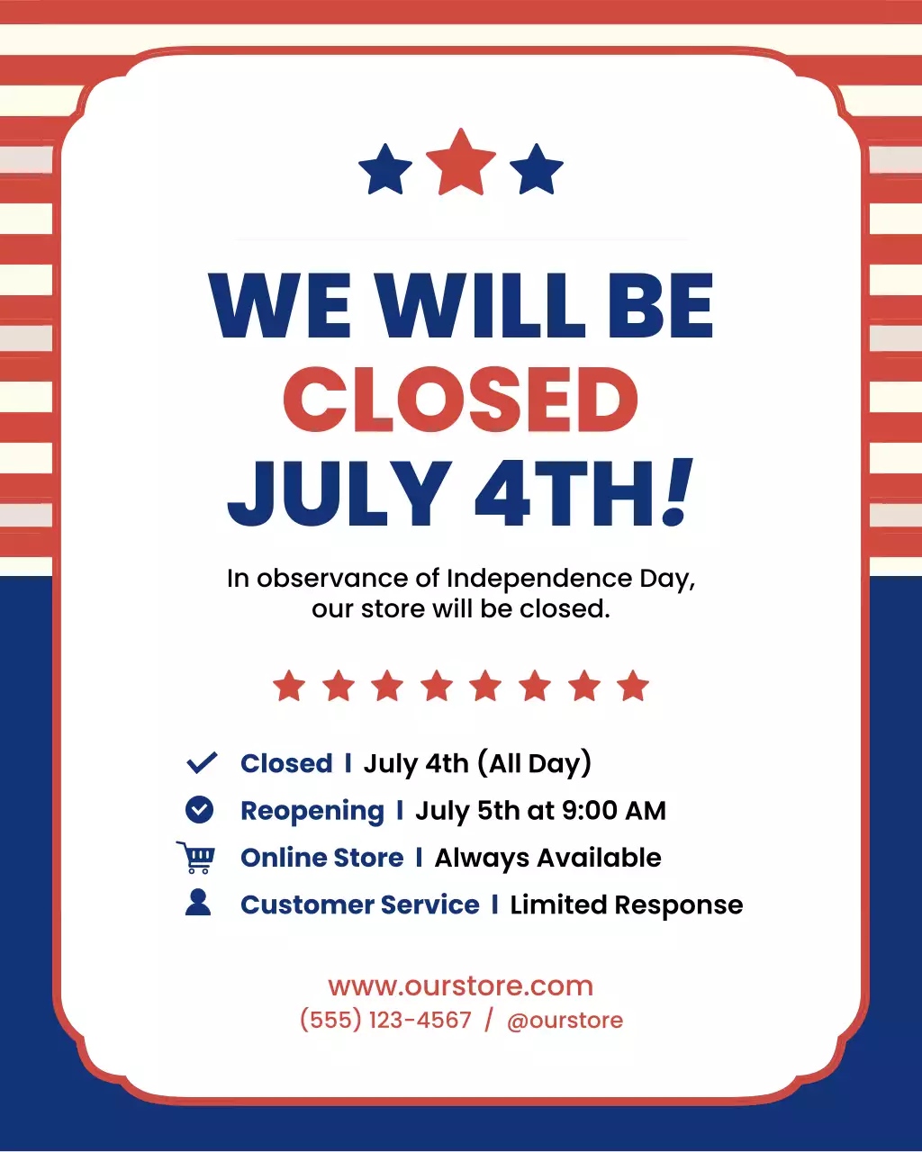 Red Classic Holiday Announcement Instagram Post