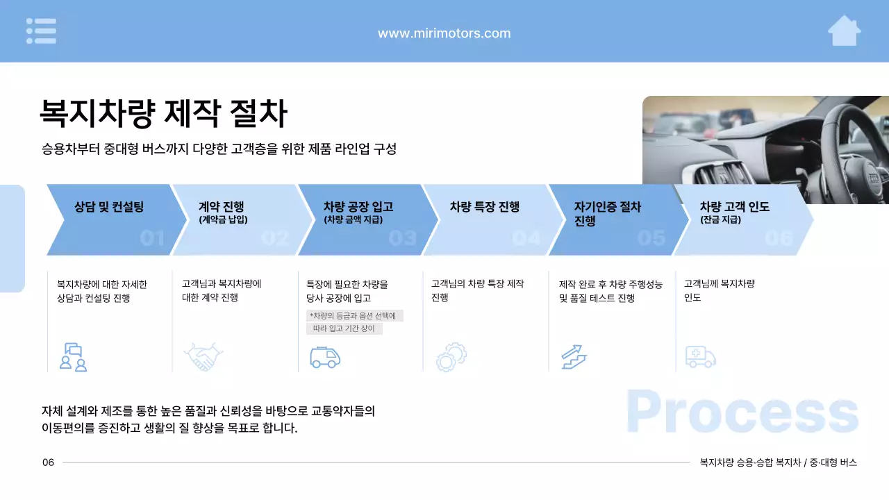 하늘색 모던 자동차 광고