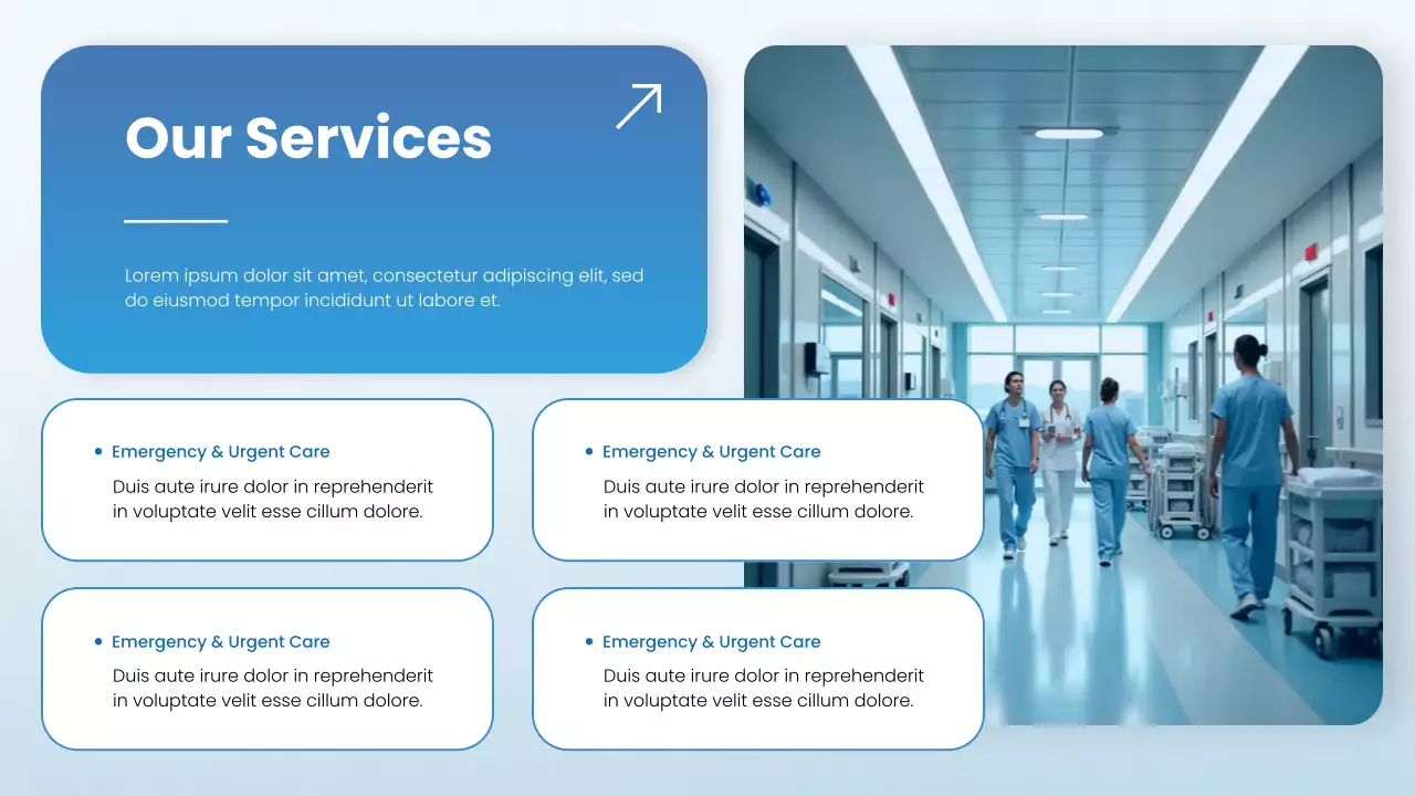 Blue Modern Hospital Profile Presentation