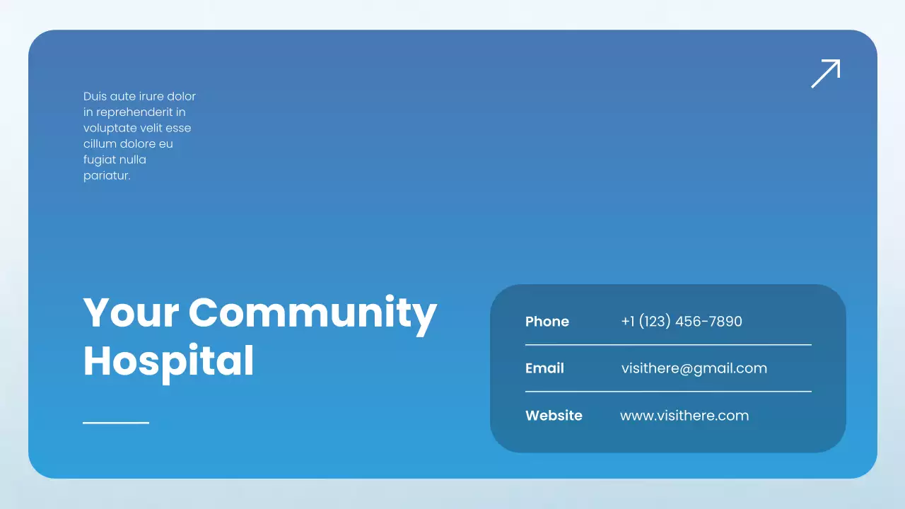 Blue Modern Hospital Profile Presentation