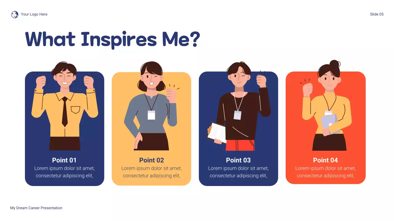 Blue and Orange Playful Dream Career Presentation