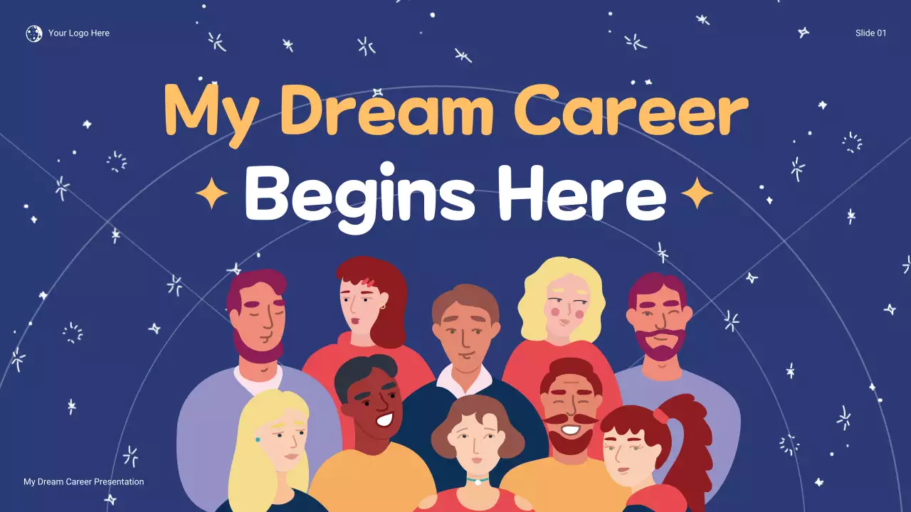 Blue and Orange Playful Dream Career Presentation