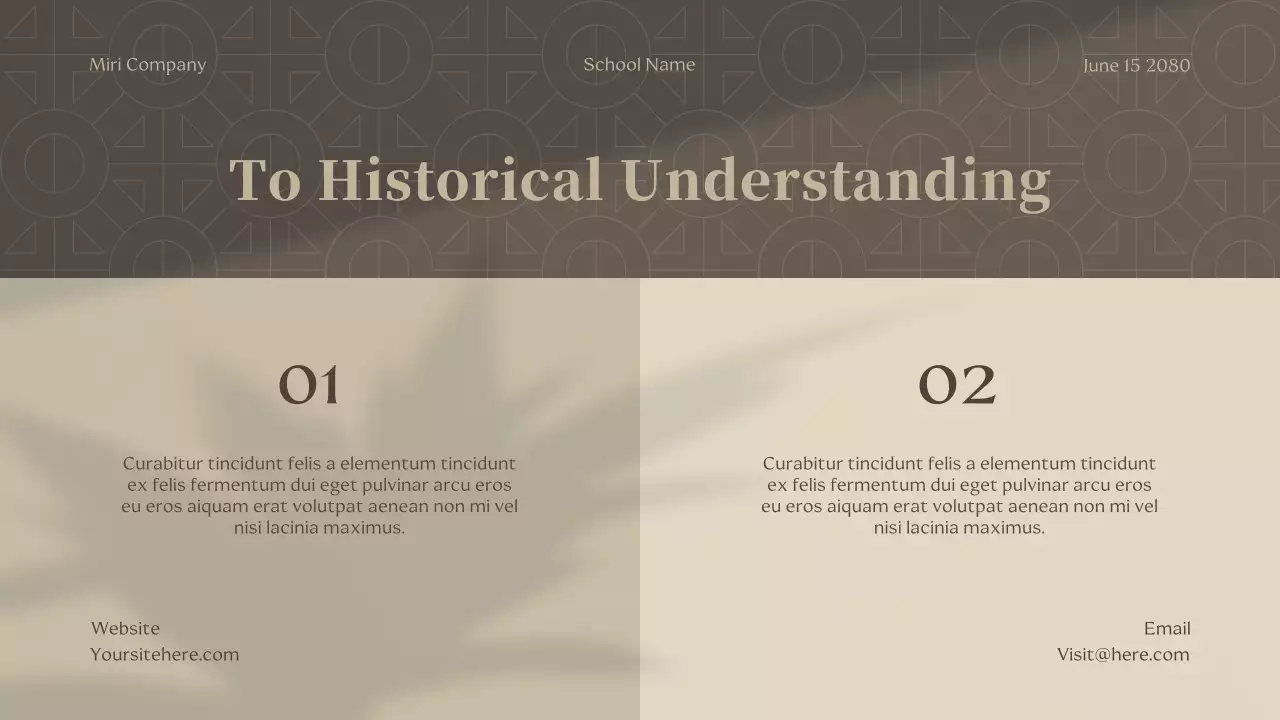 Beige Classic Historical Fiction Lecture Presentation