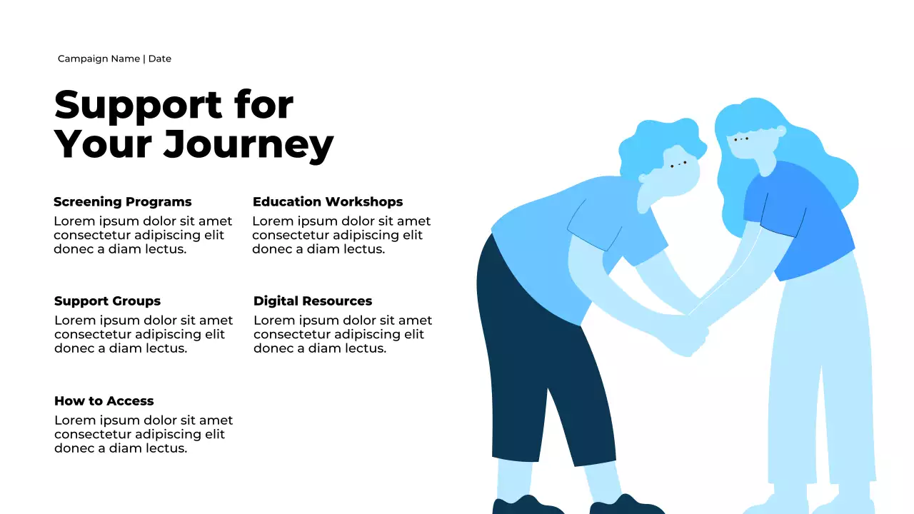 블루 미니멀 당뇨병 가이드 프레젠테이션