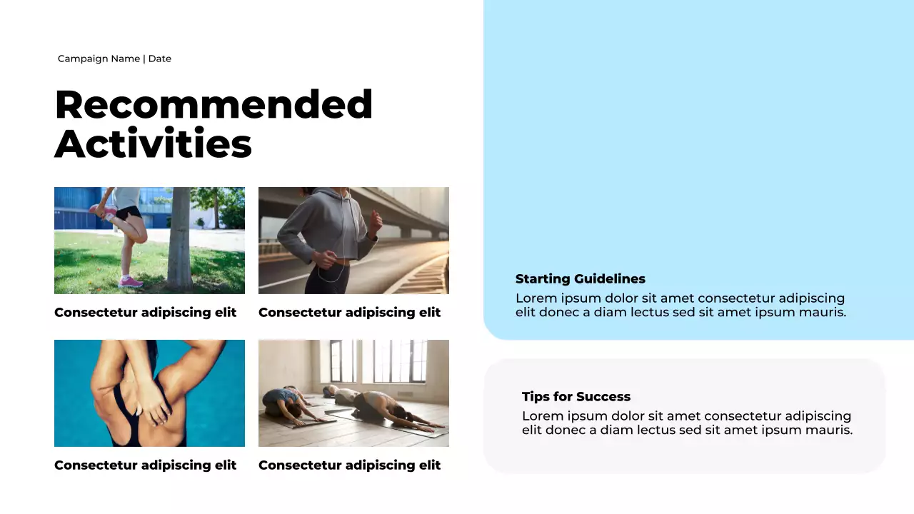 블루 미니멀 당뇨병 가이드 프레젠테이션