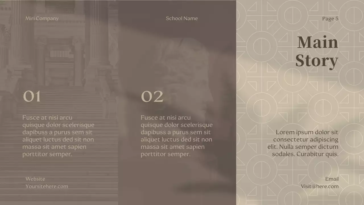 Beige Classic Historical Fiction Lecture Presentation