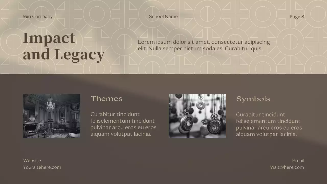 Beige Classic Historical Fiction Lecture Presentation