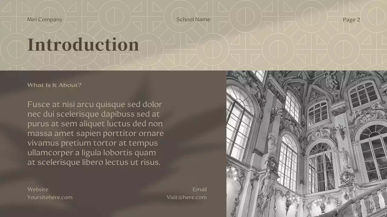 Beige Classic Historical Fiction Lecture Presentation