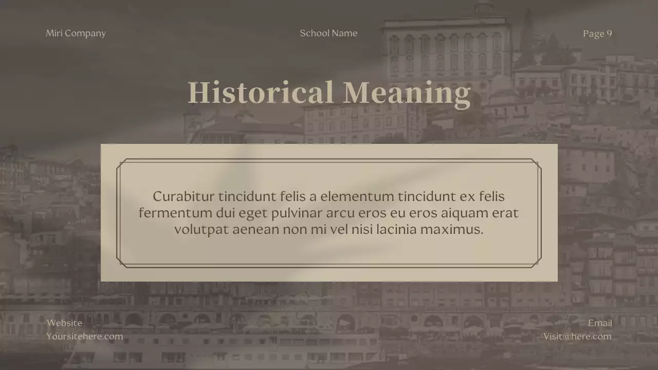 Beige Classic Historical Fiction Lecture Presentation