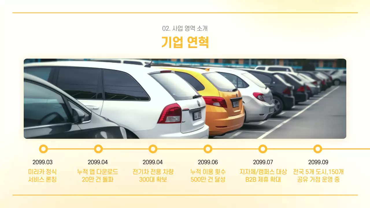 주황 심플 모빌리티 소개서