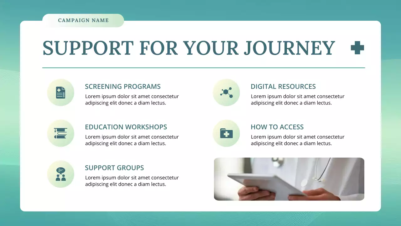 Teal Modern Health Lecture Posture