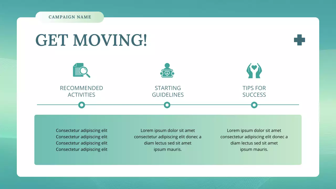 Teal Modern Health Lecture Posture