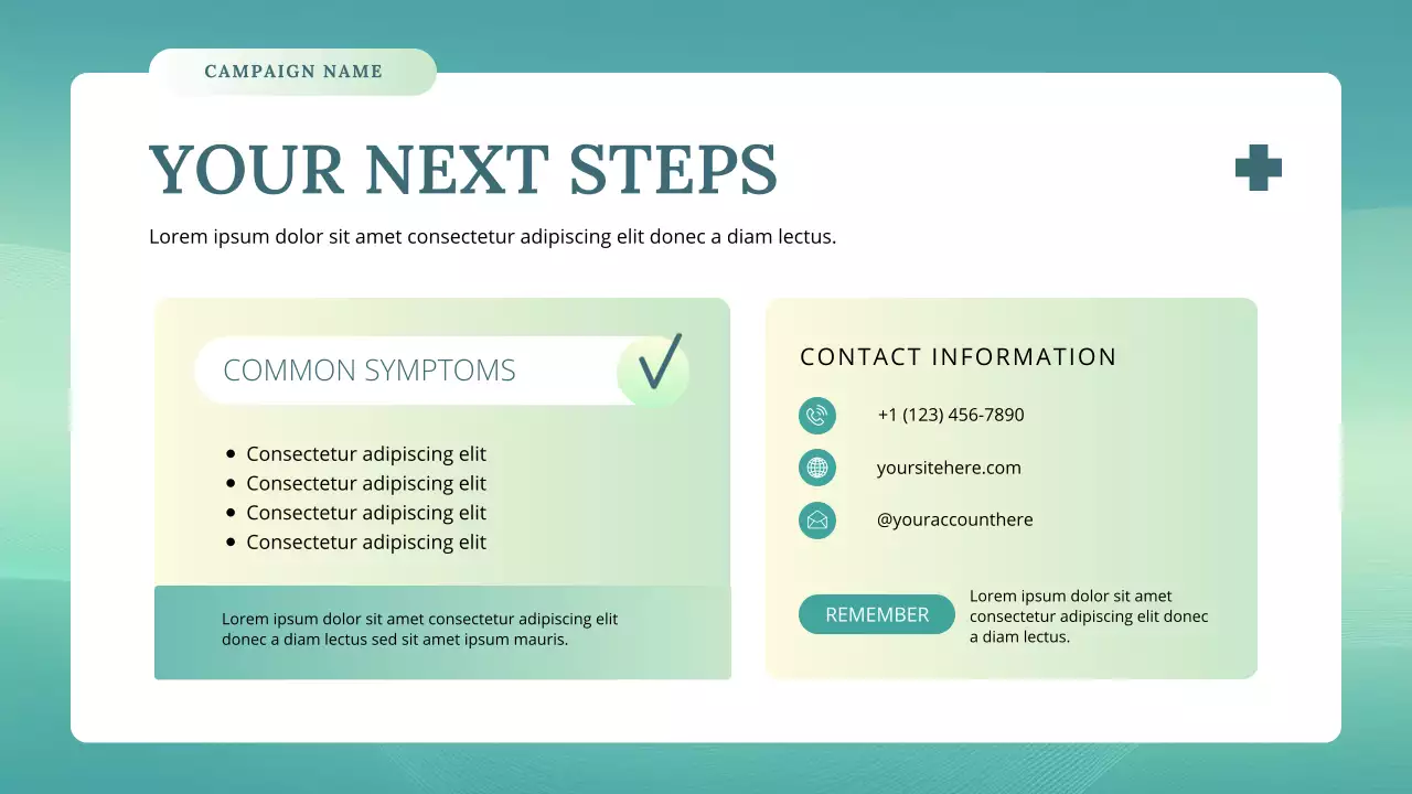 Teal Modern Health Lecture Posture