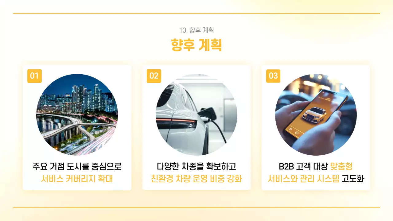 주황 심플 모빌리티 소개서