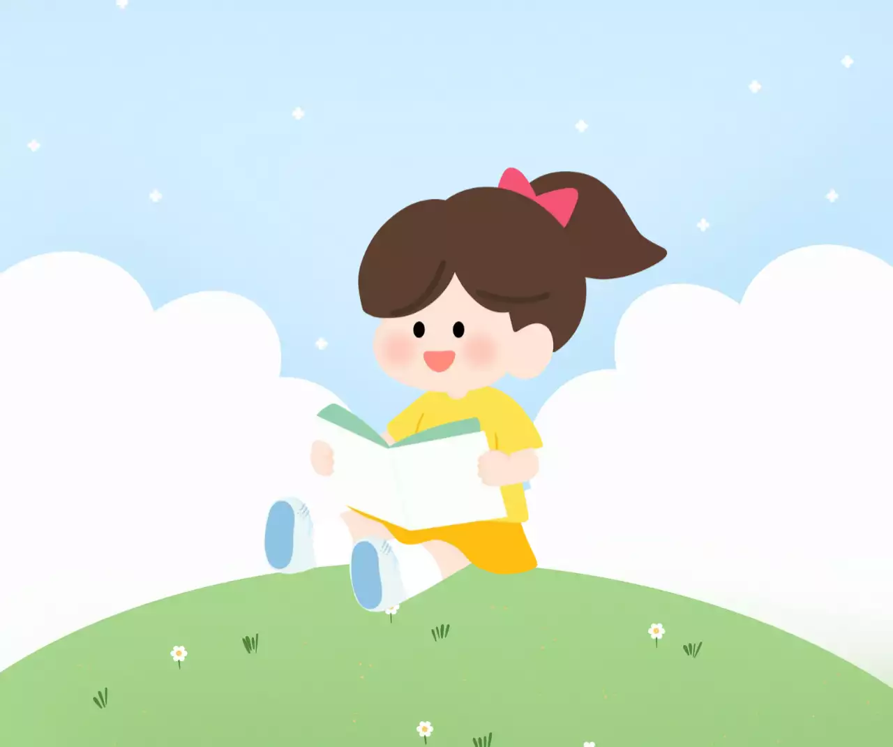 하늘색 아기자기한 입학 축제