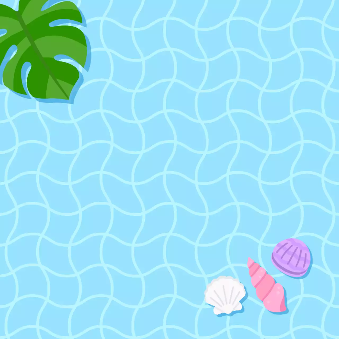 하늘색 미니멀 여름 엽서