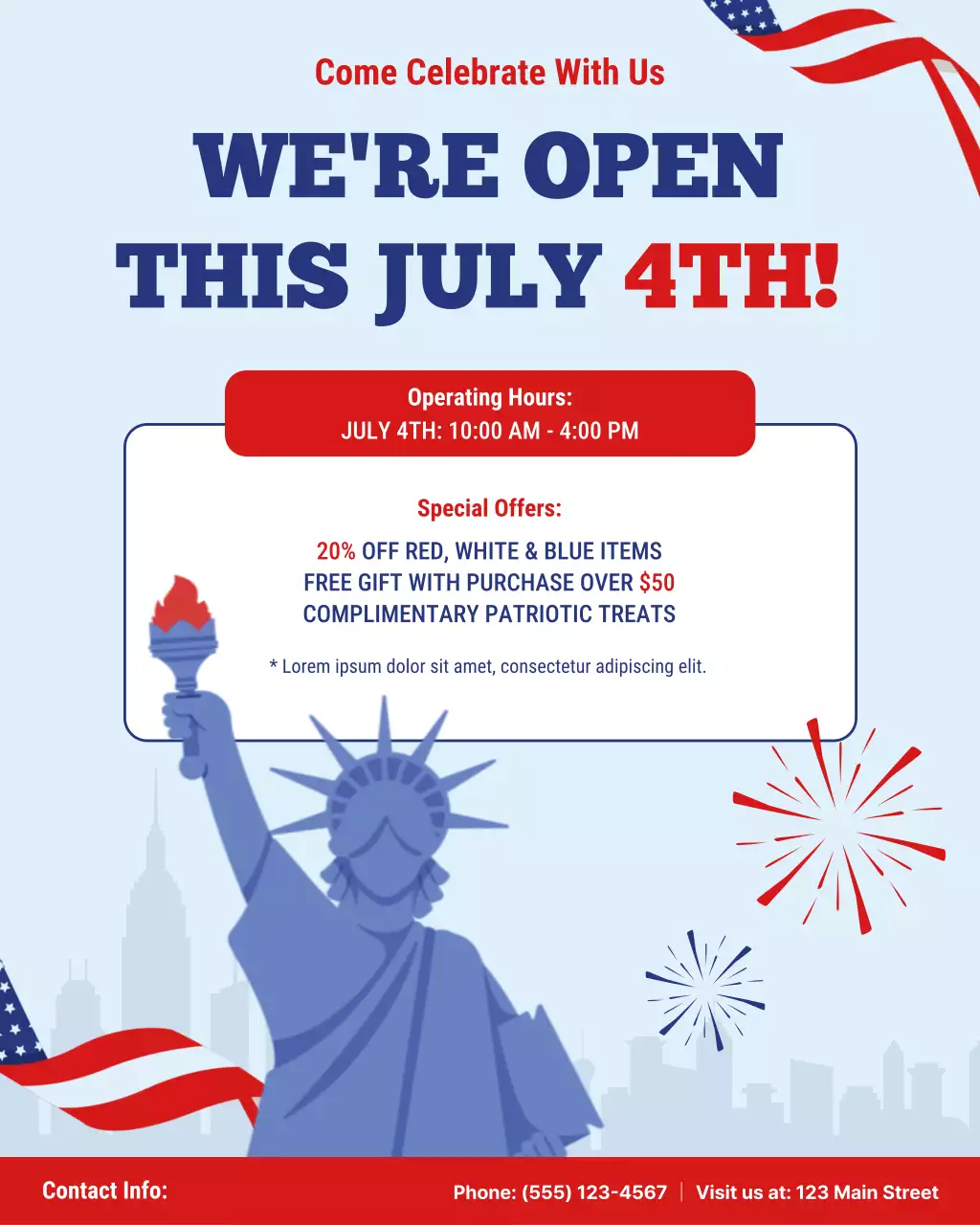 Blue Modern Holiday Announcement Instagram Post