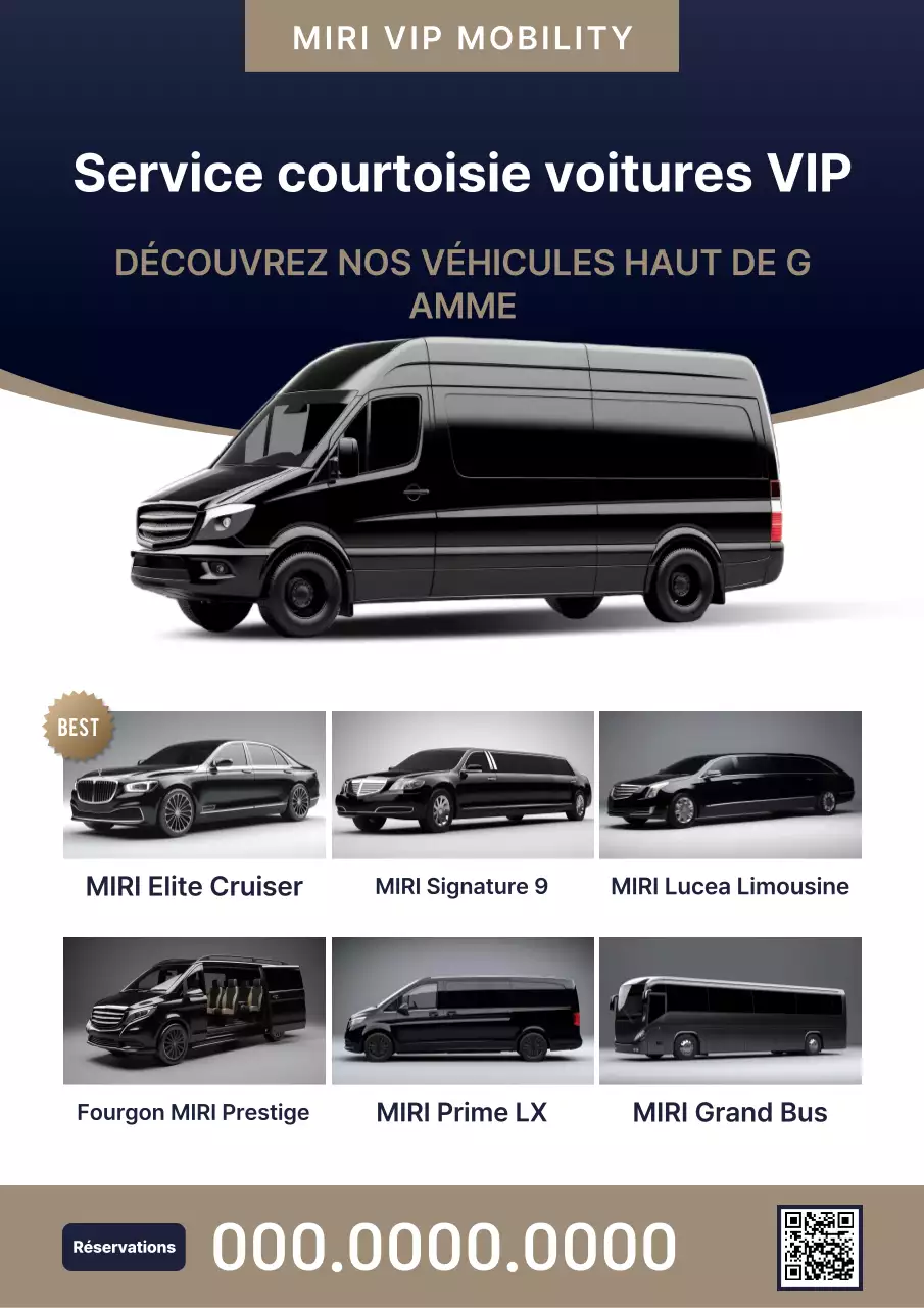 Promotion de service de voiture de luxe noire