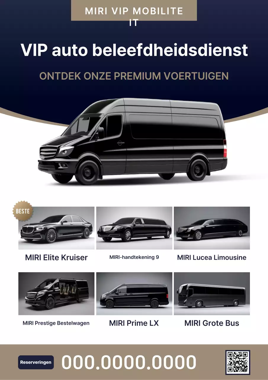 Promotie voor zwarte luxe autoservice