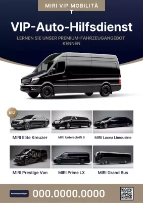 Black Luxury Car Service-Aktion