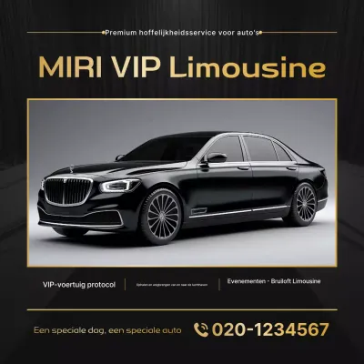 Advertentie voor zwarte luxe auto's