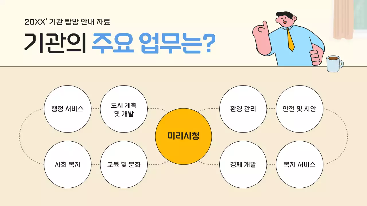 베이지 아기자기한 교육 자료 안내
