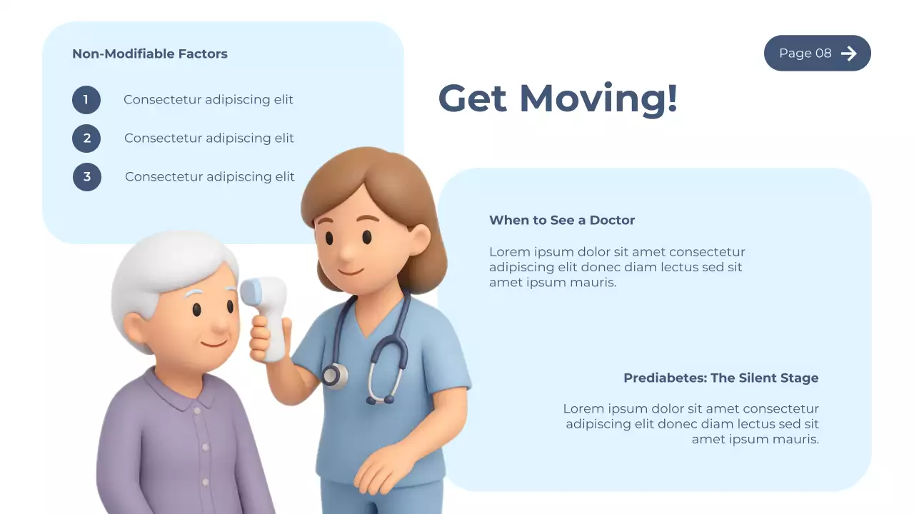 Blue Modern Diabetes Guide Presentation