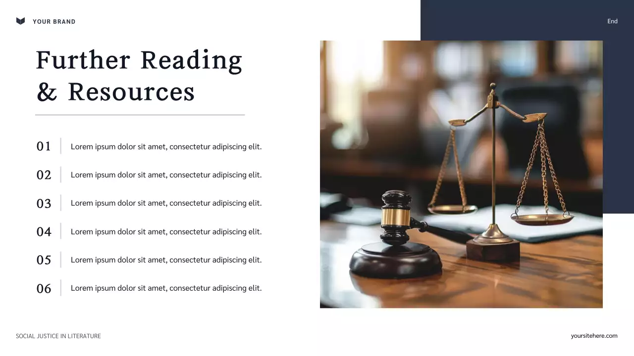 Navy and Maroon Classic Social Justice in Literature Presentation