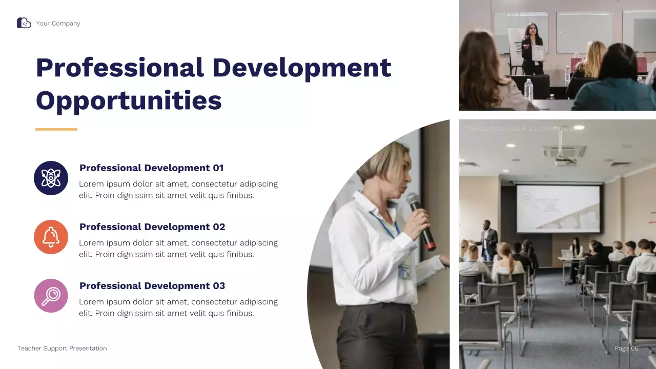 Blue Orange Illustrative Teacher Support and Retention Strategies Presentation