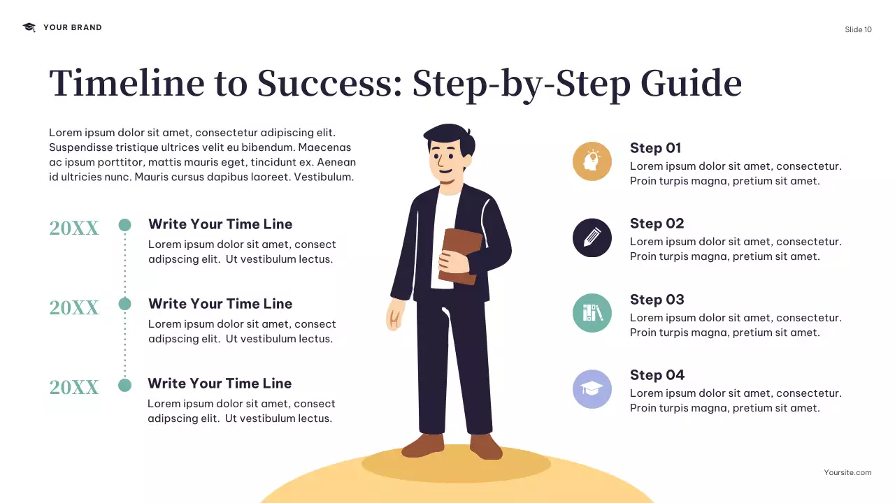 Navy Modern College Schedule Presentation