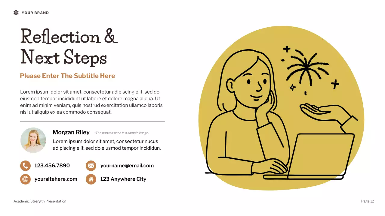 Brown Modern Illustration Self-Development Presentation