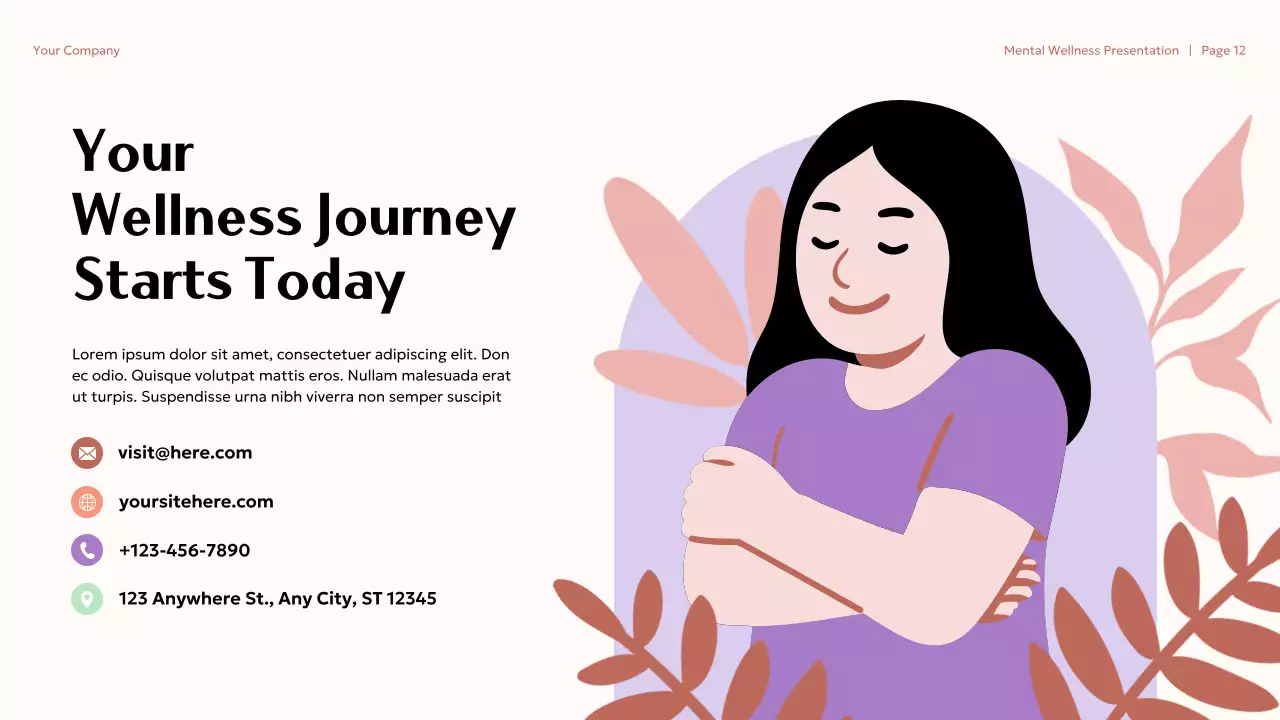 Pink Aesthetic Mental Wellness in College Presentation