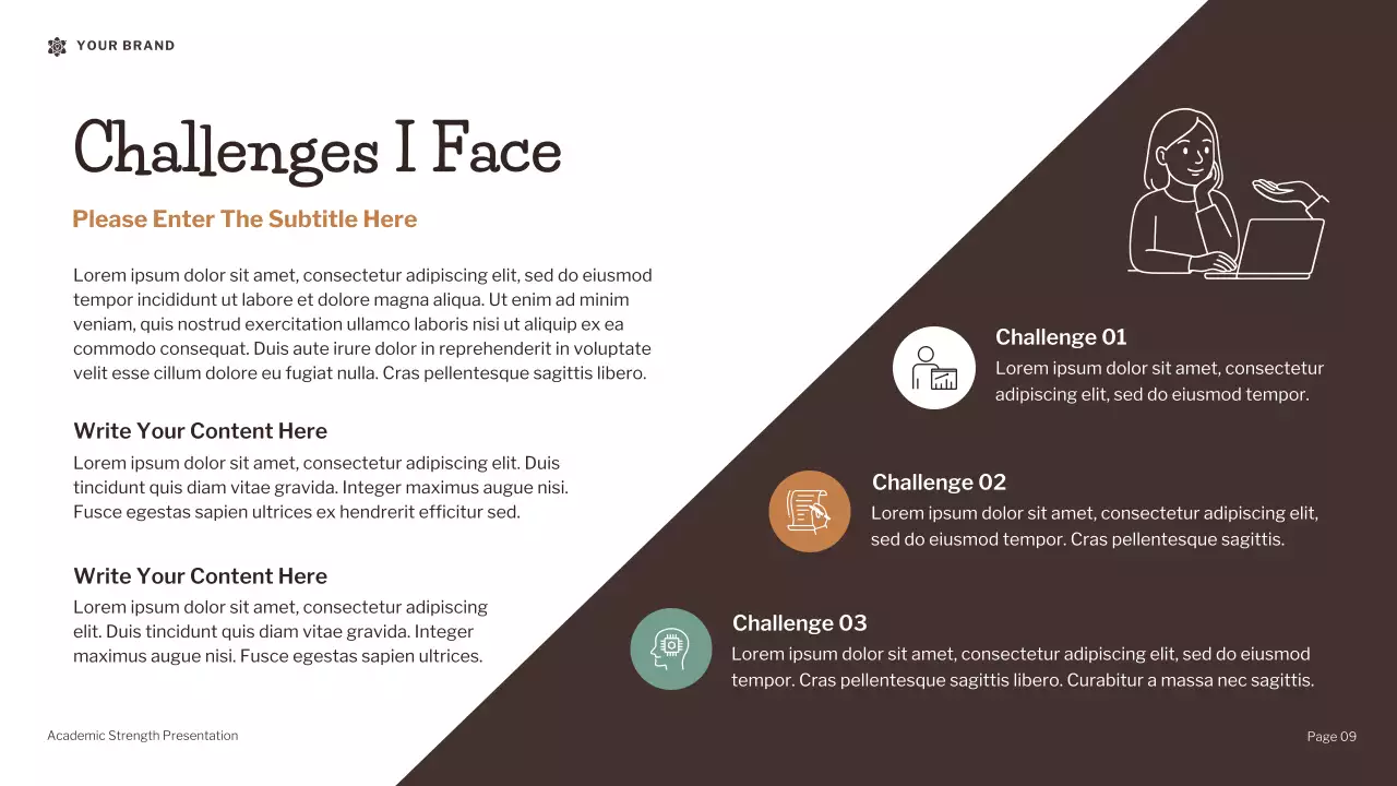 Brown Modern Illustration Self-Development Presentation