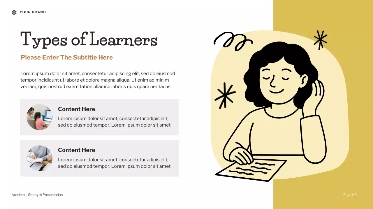 Brown Modern Illustration Self-Development Presentation