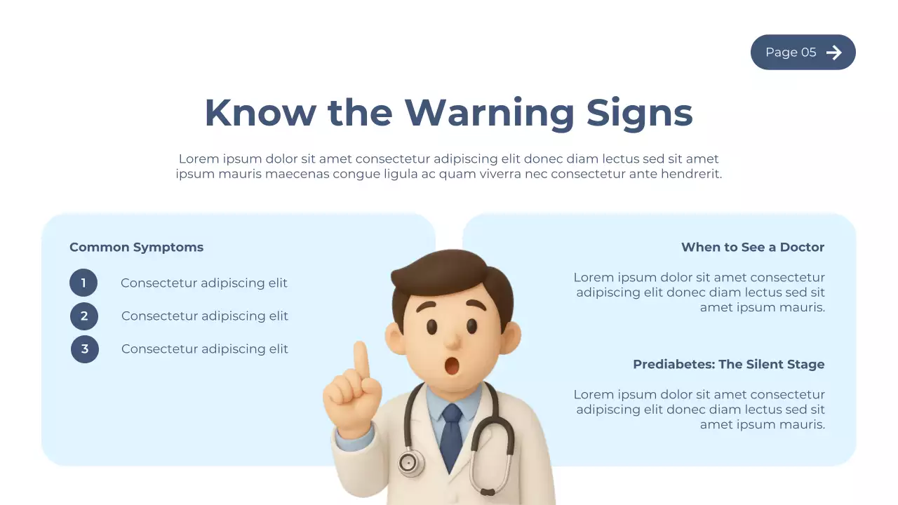 Blue Modern Diabetes Guide Presentation