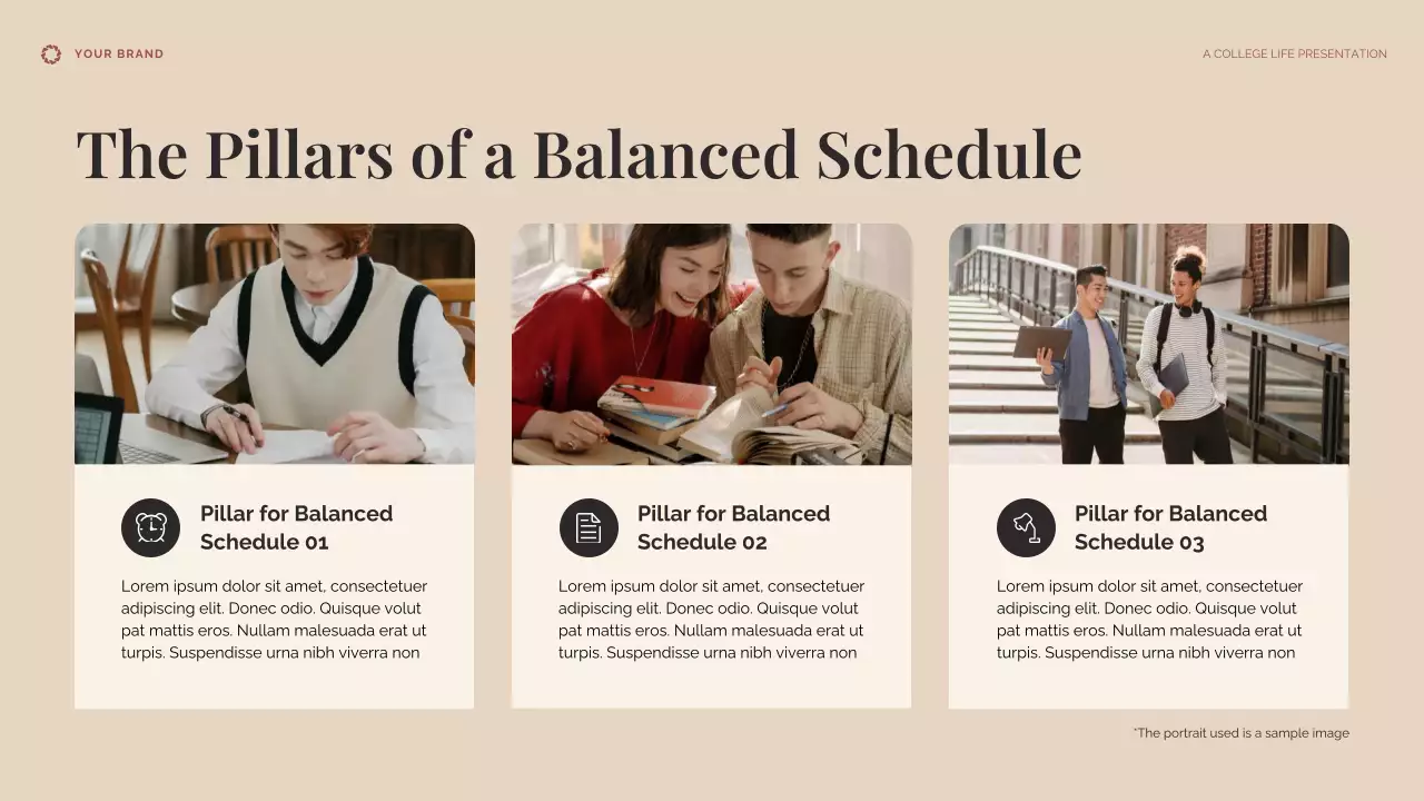 Beige and Blue College Life Presentation