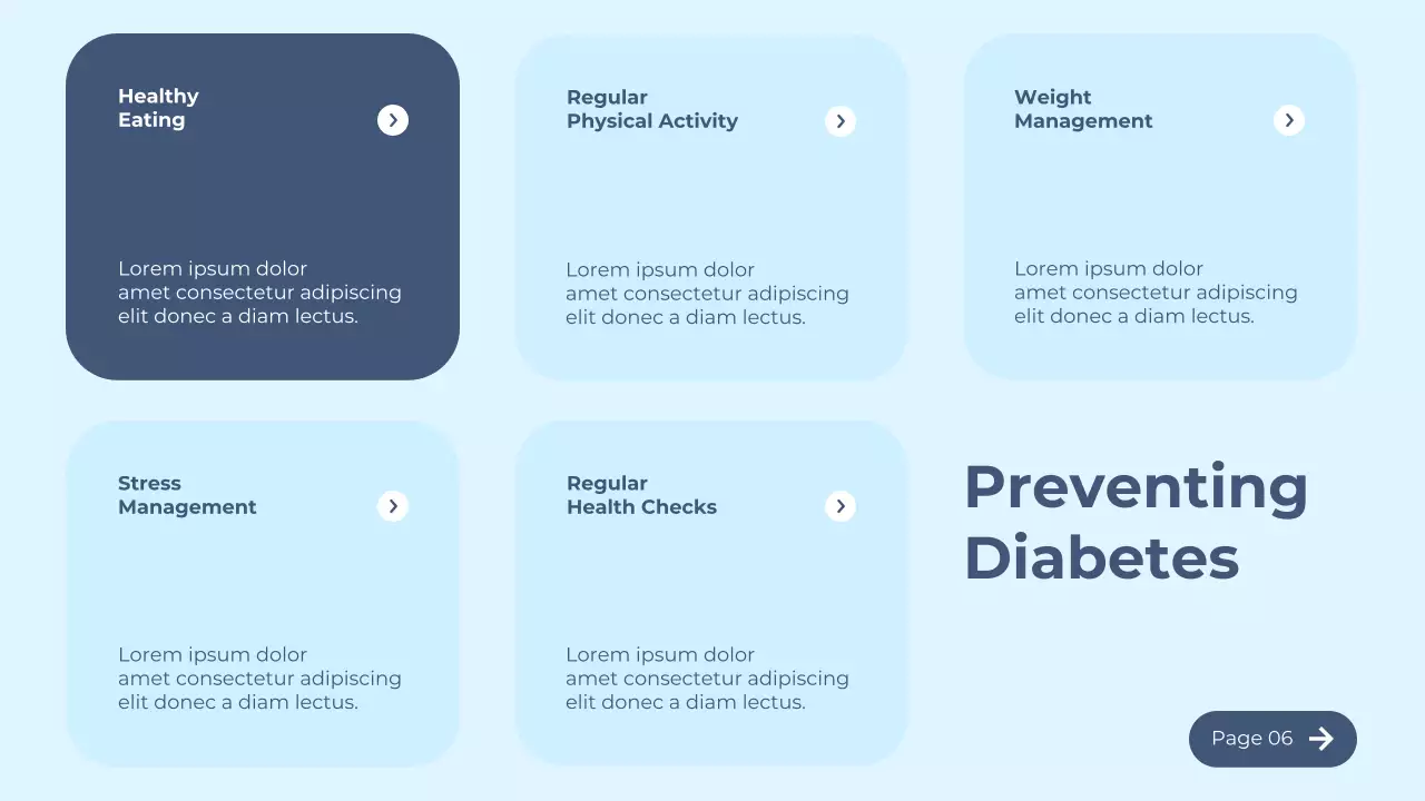 Blue Modern Diabetes Guide Presentation
