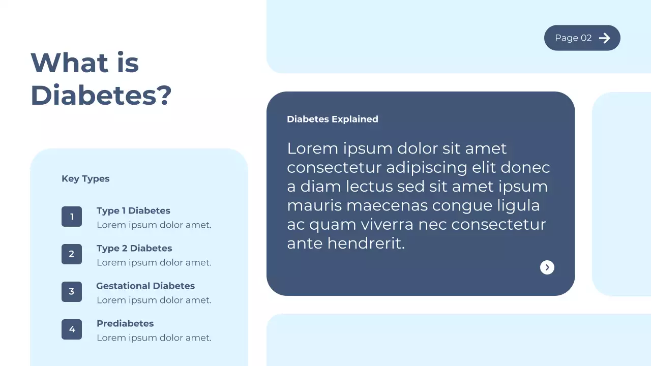 Blue Modern Diabetes Guide Presentation
