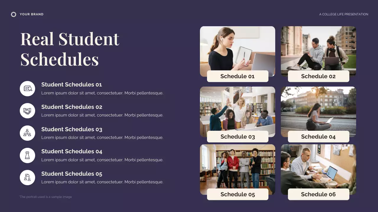 Beige and Blue College Life Presentation