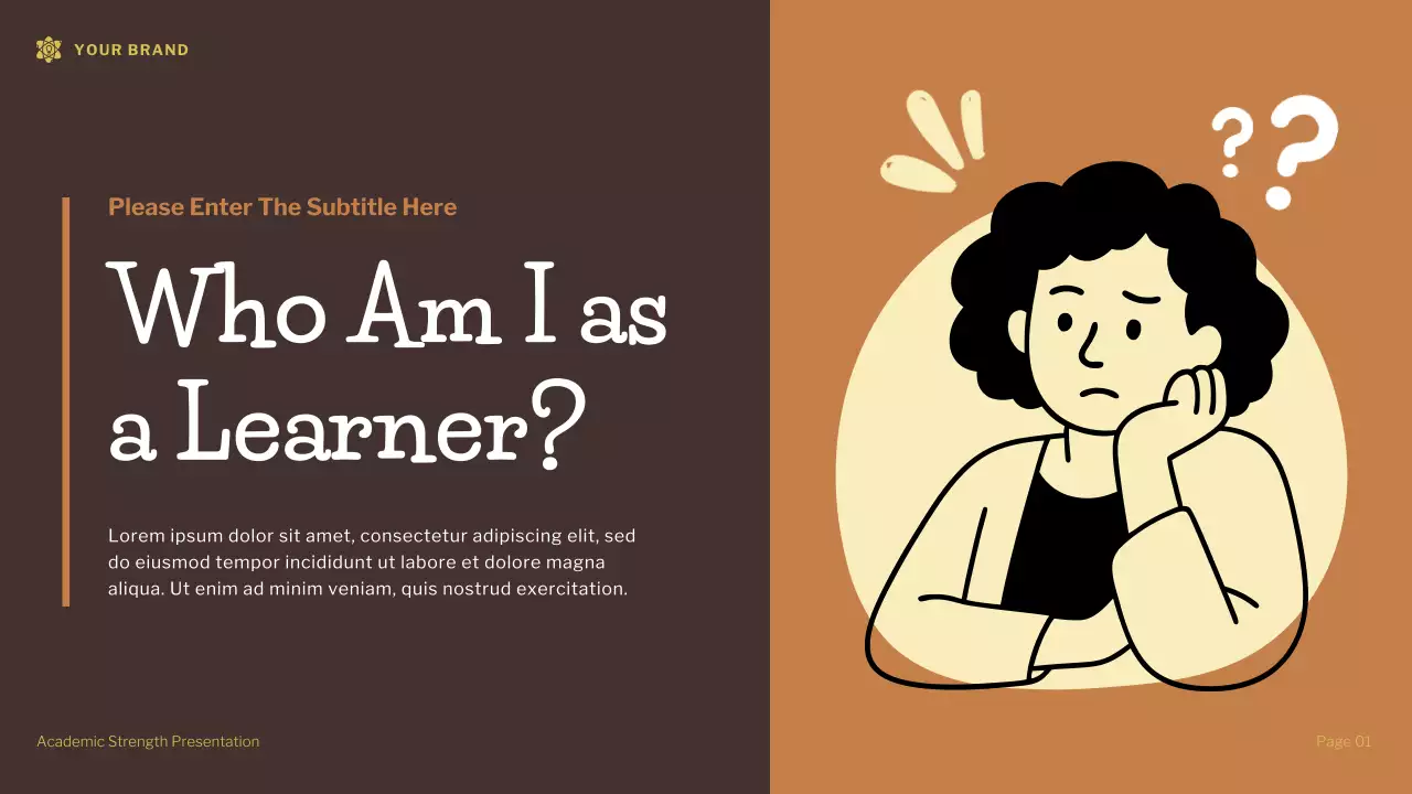 Brown Modern Illustration Self-Development Presentation