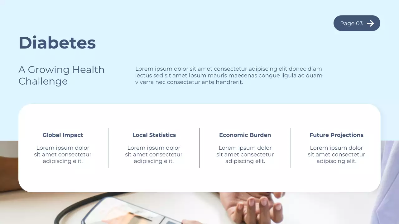 Blue Modern Diabetes Guide Presentation