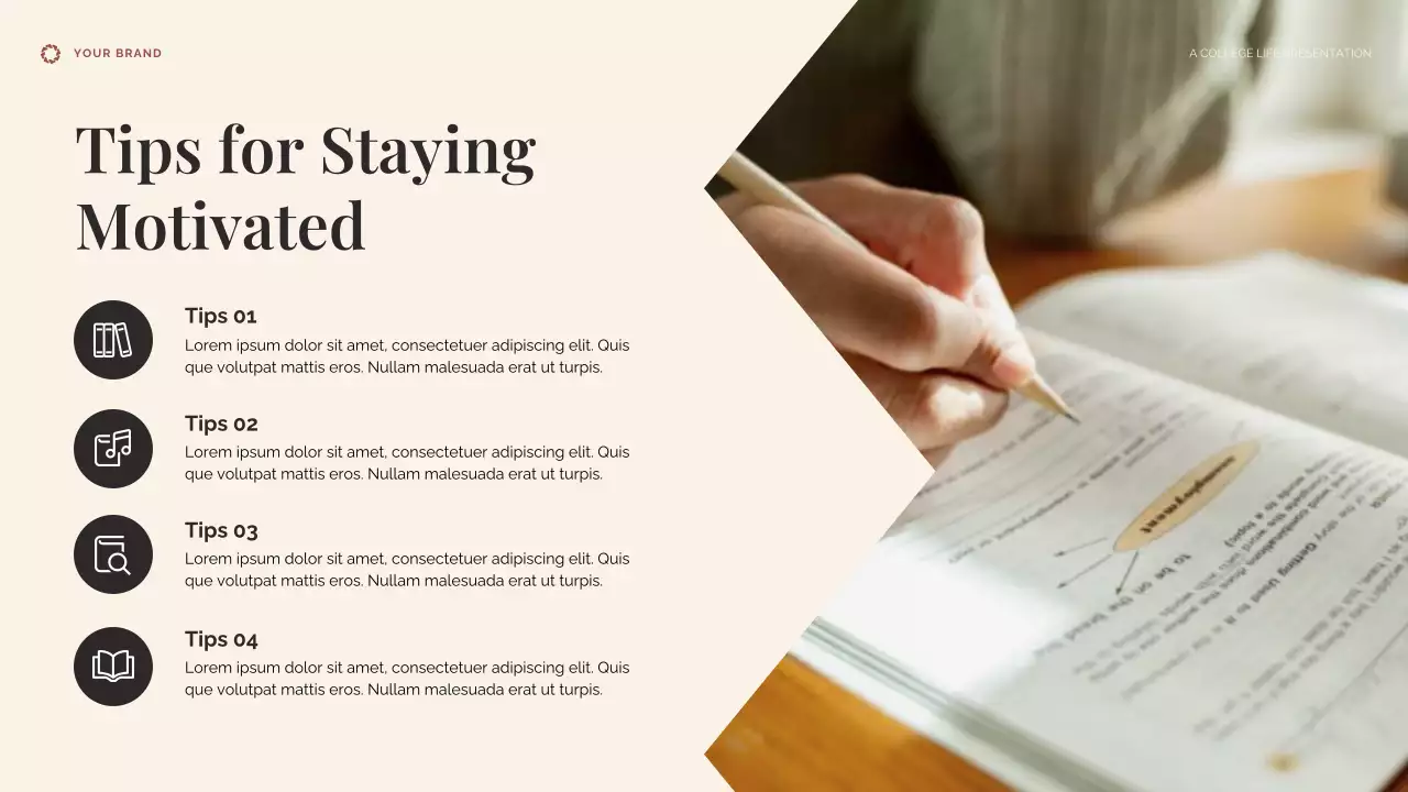 Beige and Blue College Life Presentation