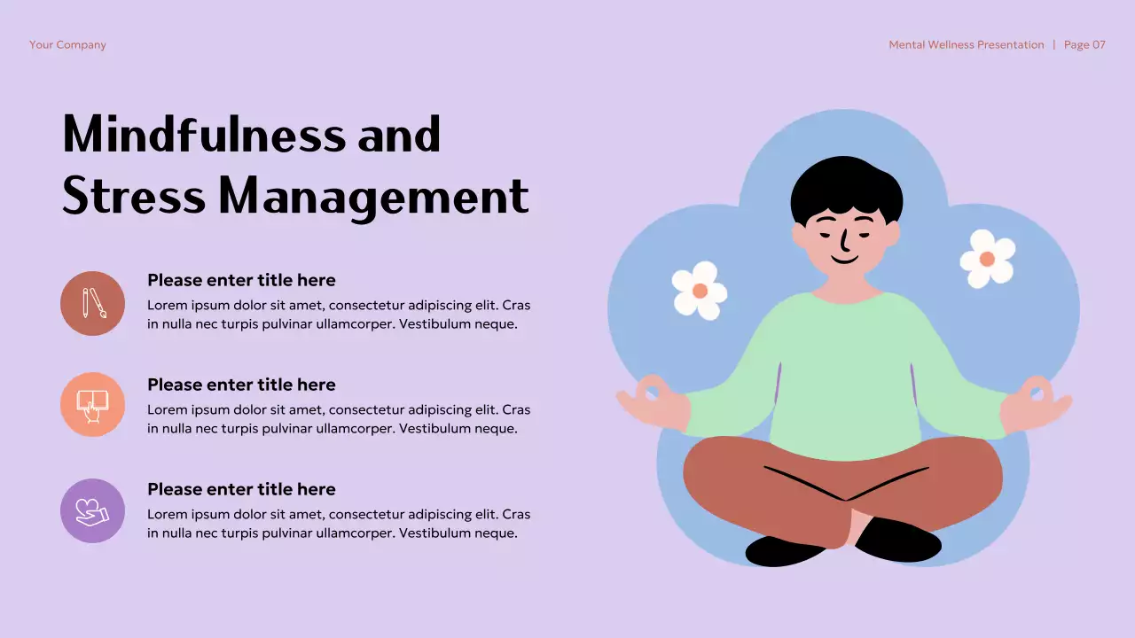 Pink Aesthetic Mental Wellness in College Presentation