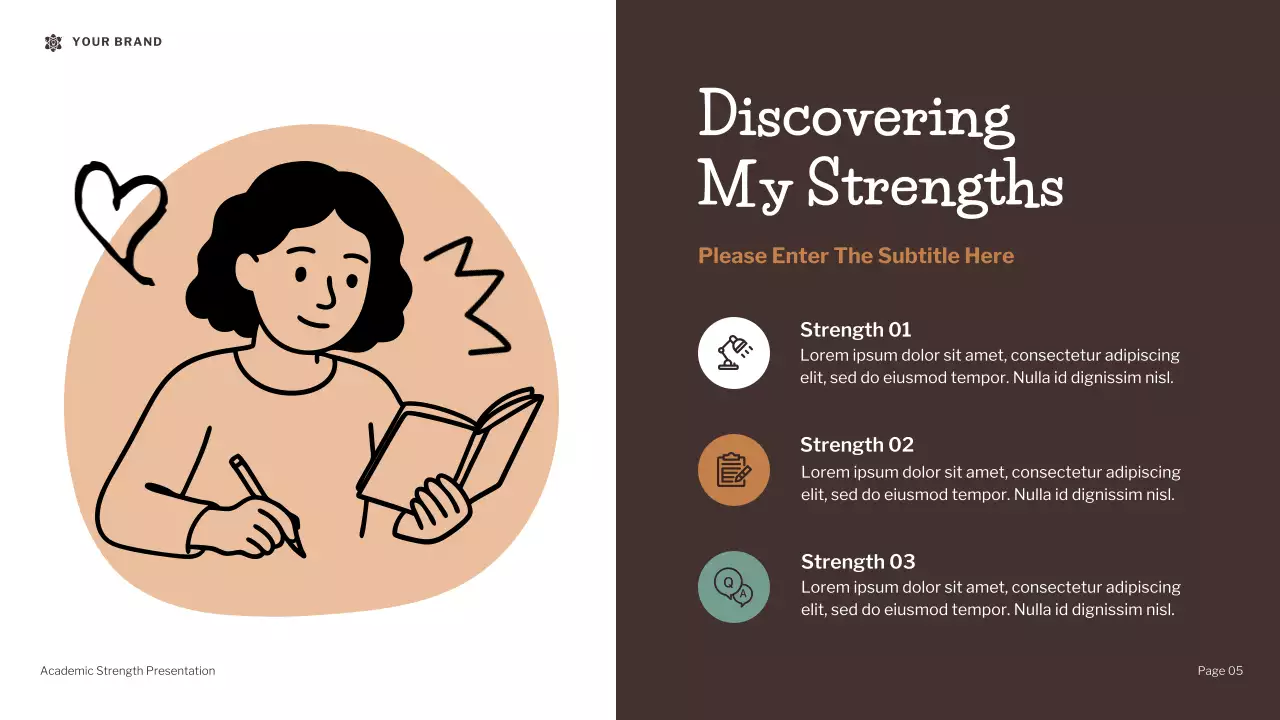 Brown Modern Illustration Self-Development Presentation