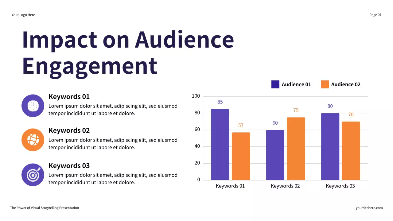 Purple and Orange Illustrative The Power of Visual Storytelling Presentation