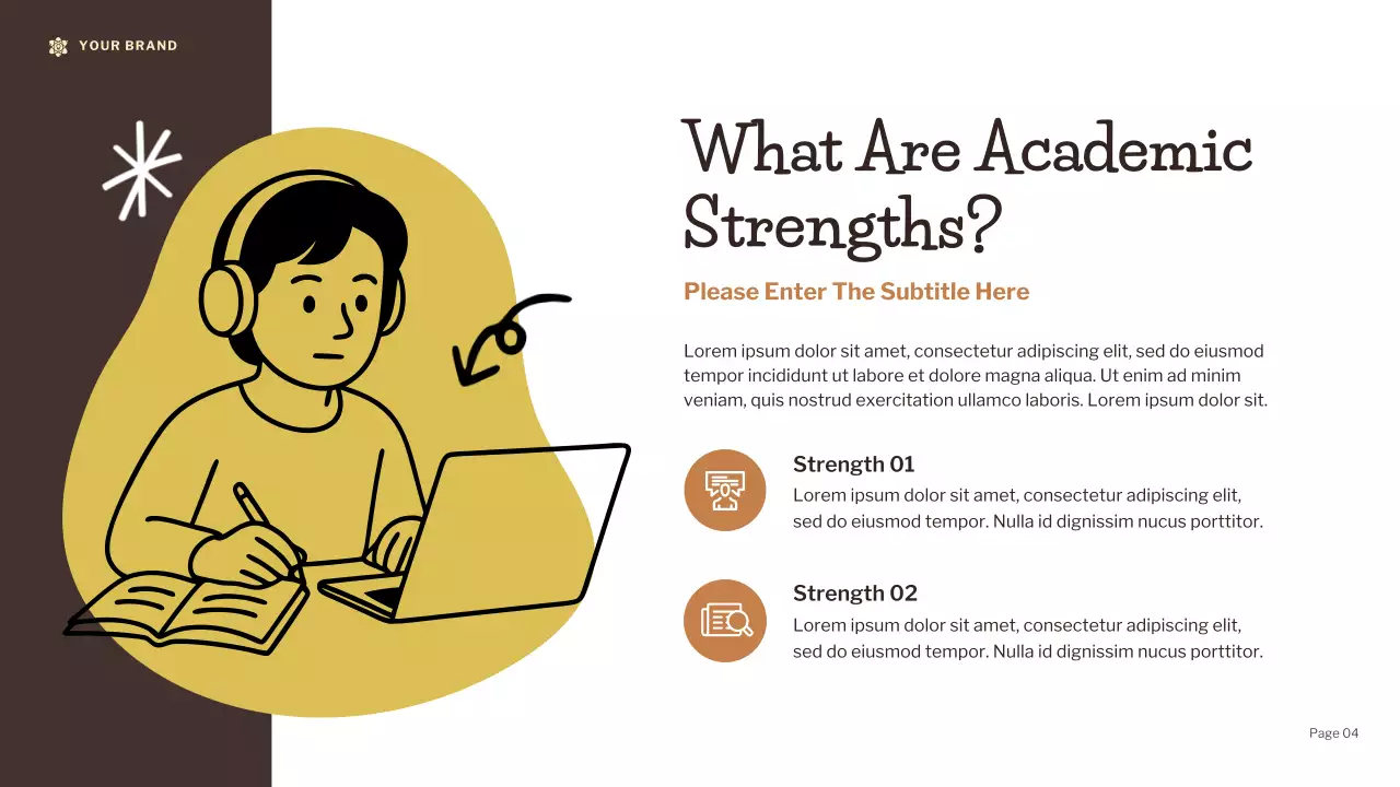 Brown Modern Illustration Self-Development Presentation