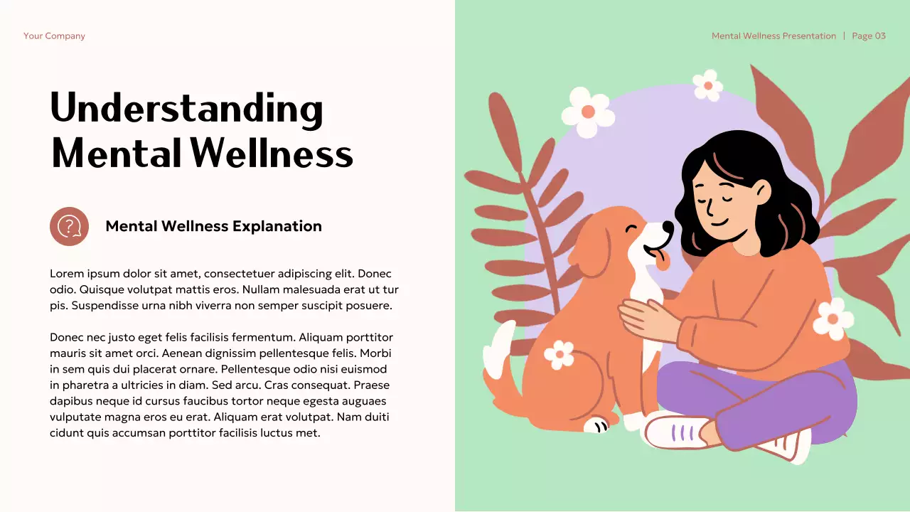 Pink Aesthetic Mental Wellness in College Presentation