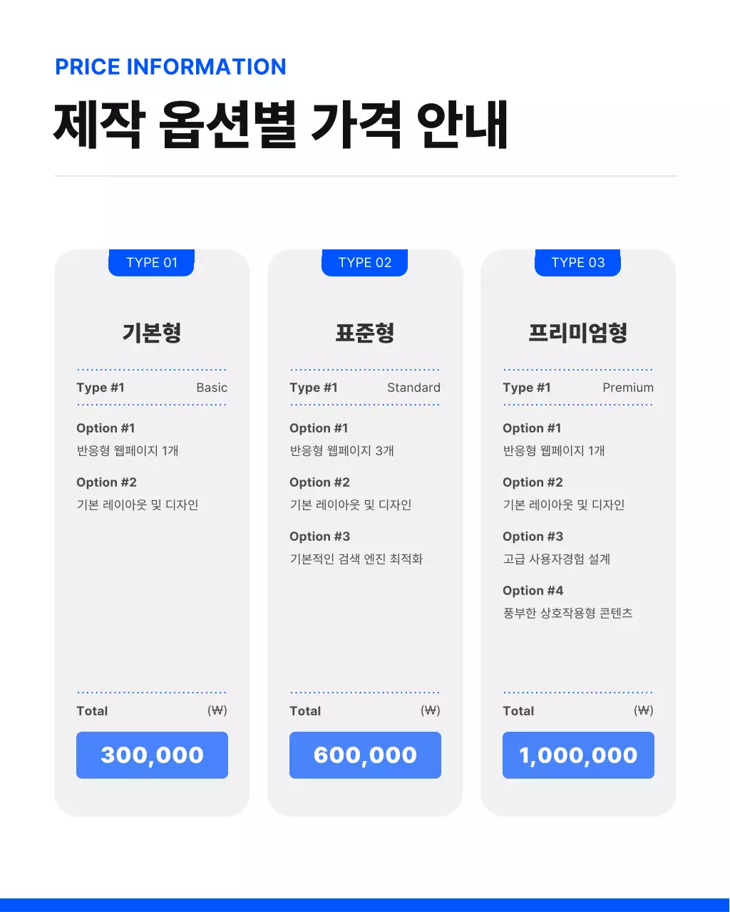 파랑과 검정의 심플한 홈페이지 제작대행사 홍보